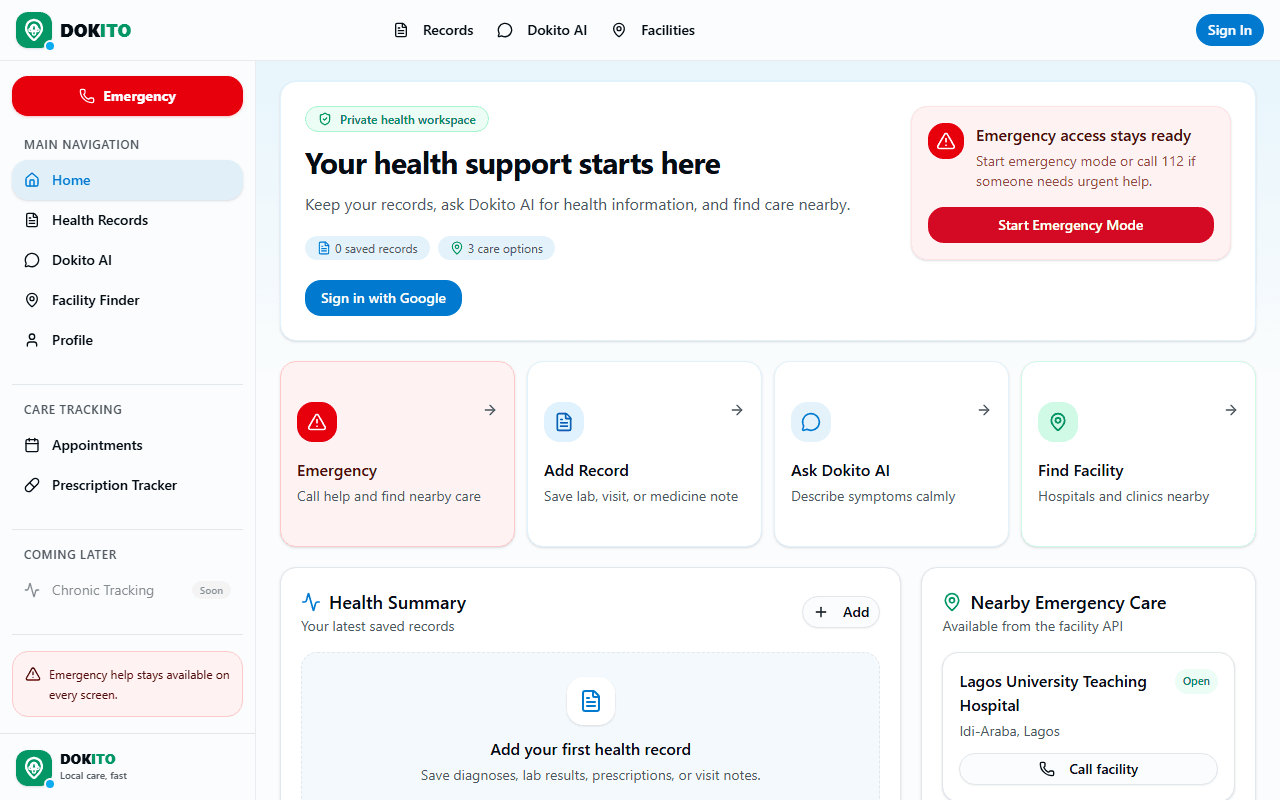 Dokito product screenshot