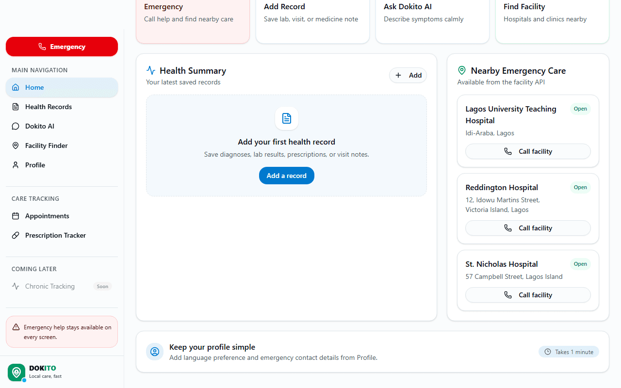 Facility finder